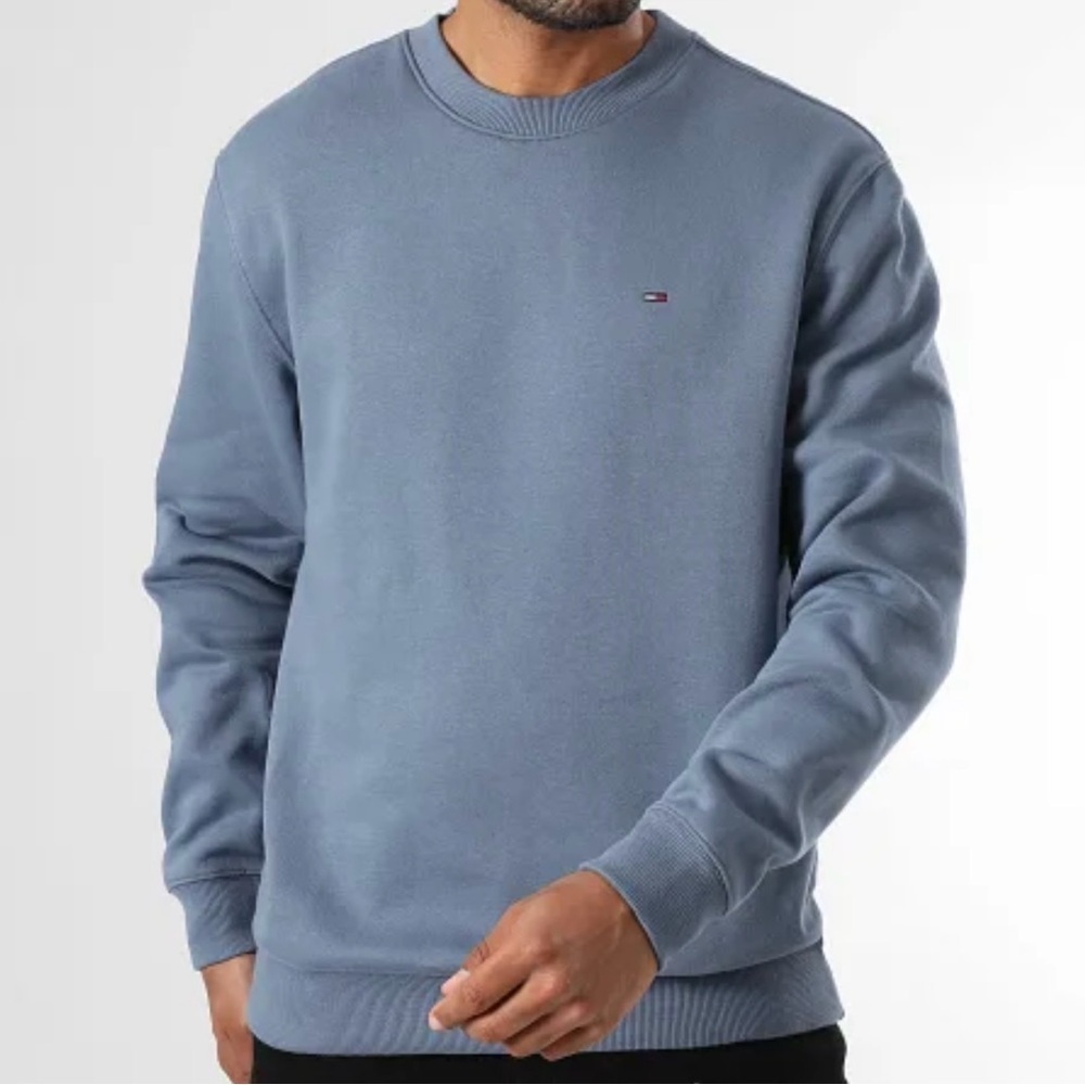 Tommy Hilfiger Men's Blue Crewneck Sweater100% Cotton Size 3XL